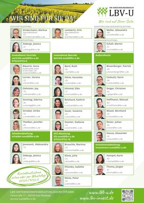Titelblatt des Mitarbeiter-Flyers für den Standort Bad Waldsee – LBV-U